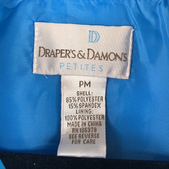 Drapery’s & Damon’s teal blue quilted vest size PM. Light weight, pockets - Picture 4 of 5